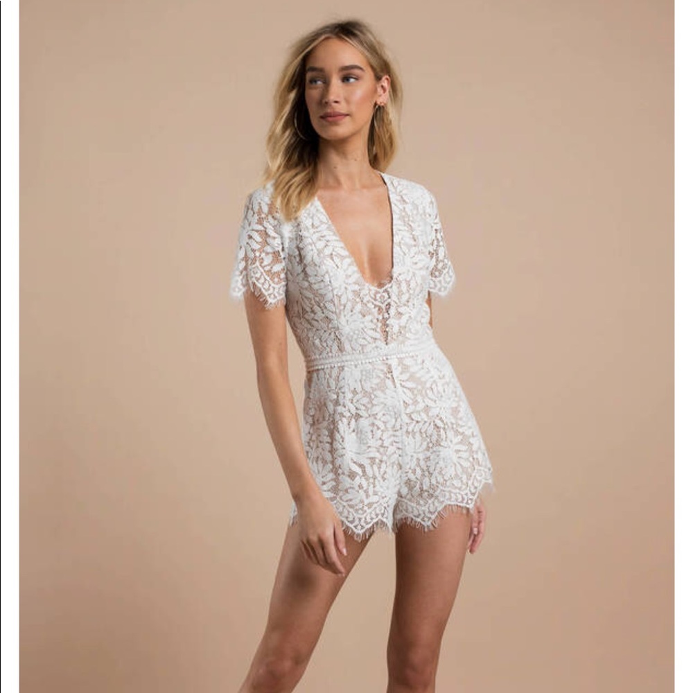 White lace romper | NEW without tags